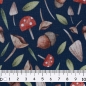 Preview: Jersey | JULE Herbst | Jeansblau mit Blätter Pilze