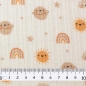 Preview: Pointoille Strickjersey | Valencia Sonne Mond Sterne | weiß