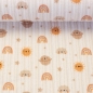 Preview: Pointoille Strickjersey | Valencia Sonne Mond Sterne | weiß
