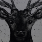 Preview: French Terry Panel | Into the Wild Hirsch Berge | Grau