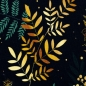 Preview: Sweat | HOLLY | Winterblätter LEAVES | Schwarz