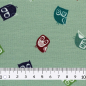 Preview: French Terry | Woo Hoo by Bienvenido Colorido | Eulen auf Smaragd