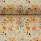 Preview: Leinen | Viskose MADEIRA | Hellbeige Blüten orange mint