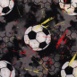 Preview: Baumwolle | FUSSBALL | Schwarz Grau