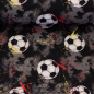 Preview: Baumwolle | FUSSBALL | Schwarz Grau