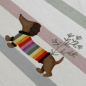 Preview: French Terry | Eigenproduktion | Regenbogendackel Dackel Streifen
