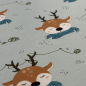 Preview: French Terry | Eigenproduktion | Reindeer Christmas mint