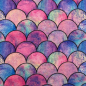 Preview: Jersey | Mermaid | digitale Meerjungfrauenschuppen Rosa Lila Türkis