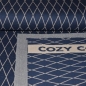 Preview: Jaquardjersey | COZY Collection | Rauten marineblau