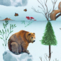 Preview: Jersey | Sansa | Bär Eichhörnchen Fuchs Wald | mintblau
