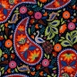 Preview: Jersey digital | Paisley | Bunt Schwarz