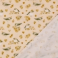 Preview: Jersey digital | Vögelchen Blumen | Beige Senf Grau