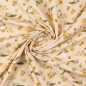 Preview: Jersey digital | Vögelchen Blumen | Beige Senf Grau