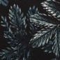 Preview: Viskose "dark leaves" schwarz, petrol