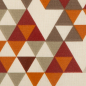 Preview: Beschichtete Baumwolle "Leona" Dreiecke orange, grau, burgunder