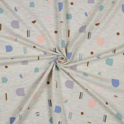 Jersey | ABSTRACT | Motive Ecru meliert