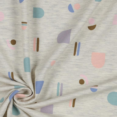 Jersey | ABSTRACT | Motive Ecru meliert