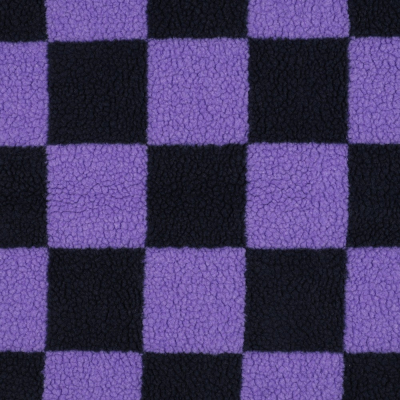 Teddy | CHECK | Marineblau Lila