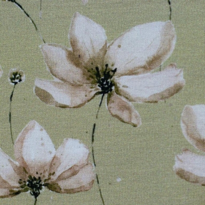 French Terry Modal | Flower Amaya by Christiane Zielinsky | Pistaziengrün