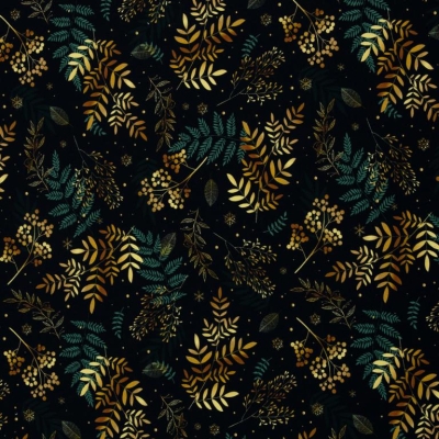 Sweat | HOLLY | Winterblätter LEAVES | Schwarz