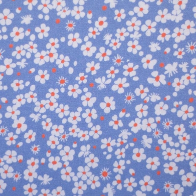 Baumwolle | Lilly | Blümchen Rauchblau Jeansblau