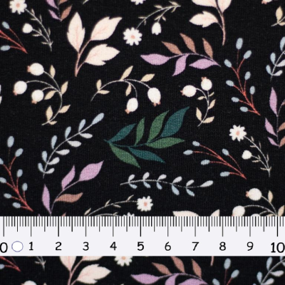 French Terry | Frida | Blumen Schwarz