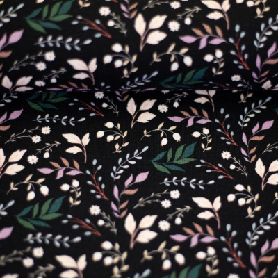 French Terry | Frida | Blumen Schwarz