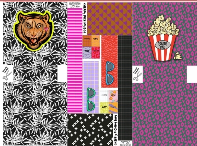 Canvas DIY Bag | Cherry Picking Panel | Popkorn Tiger