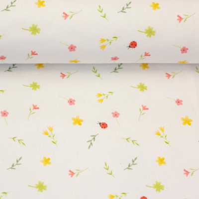 Baumwolle | Tarrenz | Blumenwiese Käfer Weiß