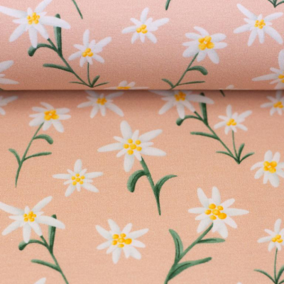 Jersey | Alpenliebe by Mrs.Mint Design | Edelweiß Stiel Aprikot
