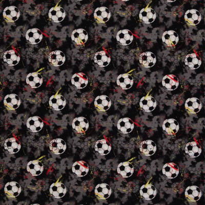 Baumwolle | FUSSBALL | Schwarz Grau
