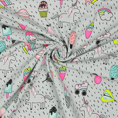 Jersey Unicorn Neon | Party | Hellgrau