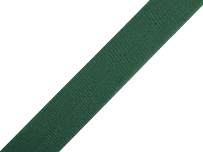 Faltgummi / elast. Schrägband dunkelgrün