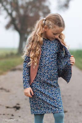 Jersey | Flowers & Wood | Marineblau