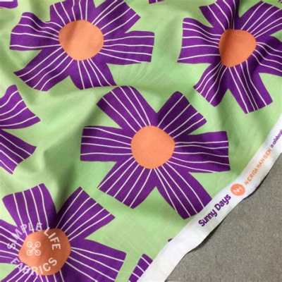 Baumwolle Voile | Nerida Hansen SUNNY DAYS | Lila Grün