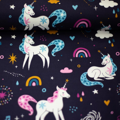 Baumwolle | TIM Einhorn | Lila Purpur