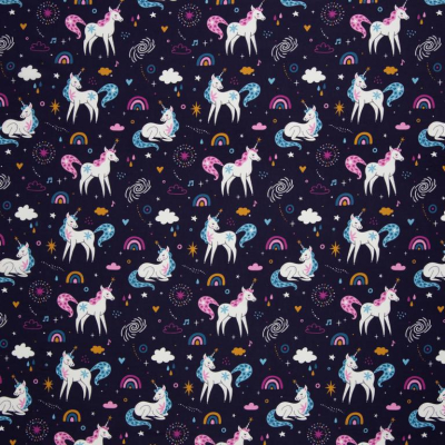 Baumwolle | TIM Einhorn | Lila Purpur