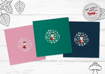 Jersey "My little Foxy" Panel | rosa, blau, mint