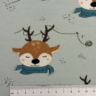 French Terry | Eigenproduktion | Reindeer Christmas mint