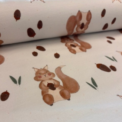 French Terry | Eigenproduktion | Eichhörnchen Hellgrau