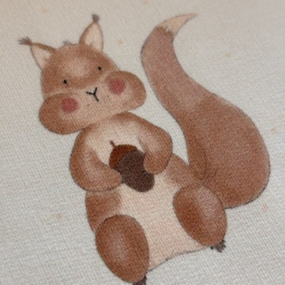 French Terry | Eigenproduktion | Eichhörnchen Hellgrau