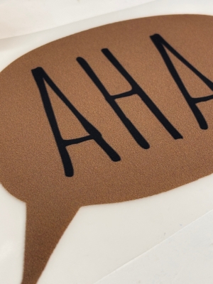 Bügelbild | AHA Sprechblase | Coffee