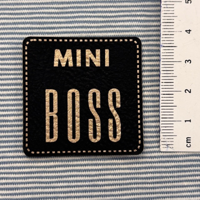 Label / Etikett | Mini BOSS | Schwarz Gold