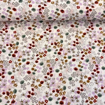 Musselin | SNOOZY | Blumen Weiß