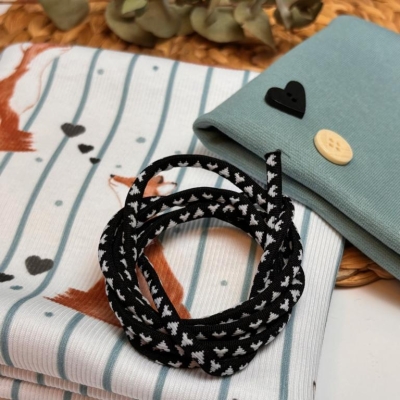 Set | Rippjersey Fuchs | Bündchen | Kordel | Knöpfe 2x