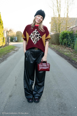 Panel French Terry | GEOLUXE ARGYLE | Ki-ba-doo | Bordeaux