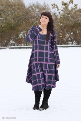 French Terry mit Modal | KARL by Cherrypicking | Karo Marineblau Lila Ocker