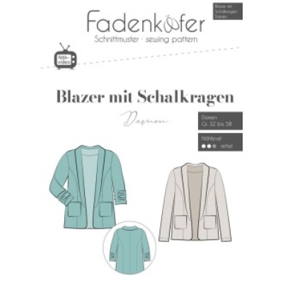 Papierschnittmuster | Blazer mit Schalkragen