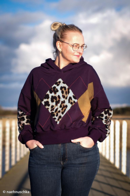 Panel French Terry | GEOLUXE ARGYLE | Ki-ba-doo | Bordeaux