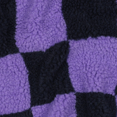 Teddy | CHECK | Marineblau Lila